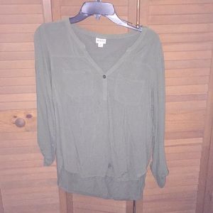 Olive green blouse